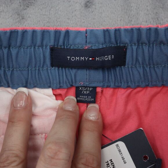 Tommy Hilfiger Pants Mens XS Pink Flat Front Straight Drawstring Pocket Casual - Picture 2 of 16